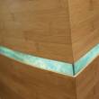 bambus counter gefertigt aus 3mm bambus platten horizontal coffee mit integriertem miilchglas 