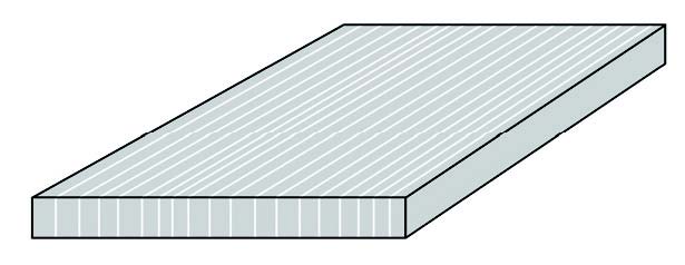 CAD Zeichnung der 1-schicht platte in vertikal 19 mm stark